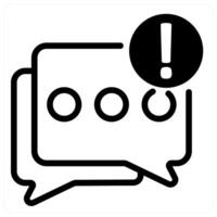 chat notification icon concept in black vector