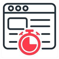 website speed icon concept in red vector