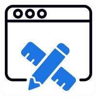 web design icon concept in blue vector