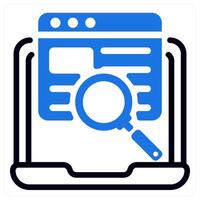 web search icon concept in blue vector