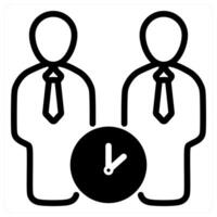 long time relation and bond in black duo line vector
