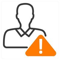 account alert and security in orange duo line vector