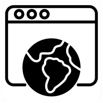 internet browsing icon in black color vector