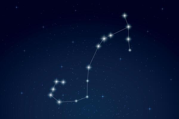 Scorpius Constellation with Star Names in Night Sky