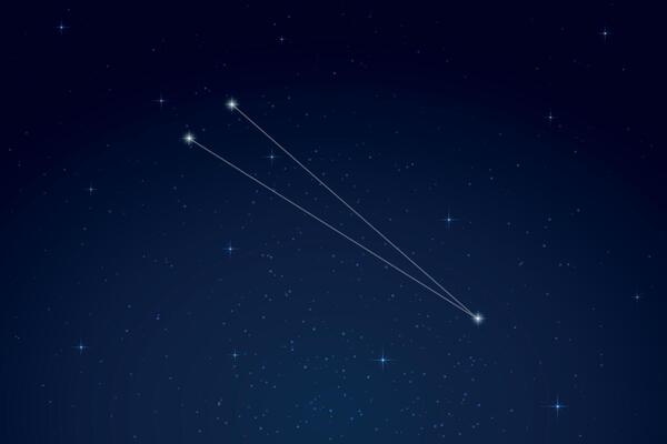 Circinus Constellation with Star Names in Night Sky