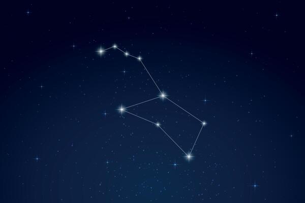 Puppis Constellation with Star Names in Night Sky
