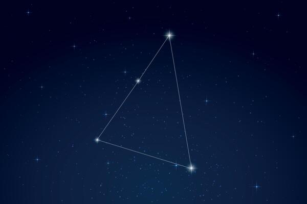 Hydrus Constellation with Star Names in Night Sky