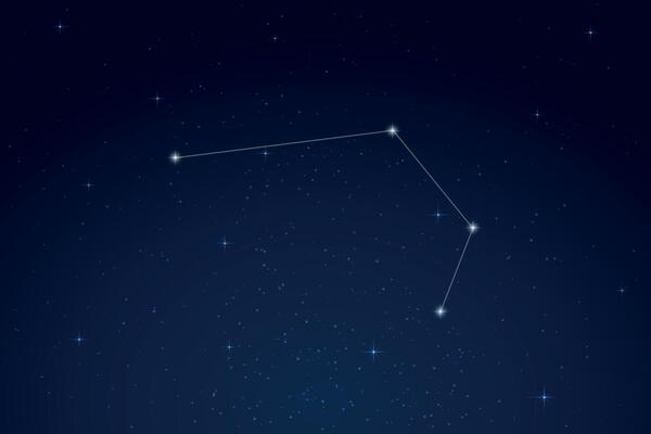 Sculptor Constellation with Star Names in Night Sky
