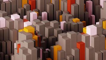 3d rendering animation background with abstract moving shape in multiple color video