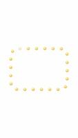 Light bulbs dotted frame 2D vertical animation. Event banner. Blank space layout. Glowing lightbulbs promotional border animated flat colorful border cartoon 4K isolated on white video