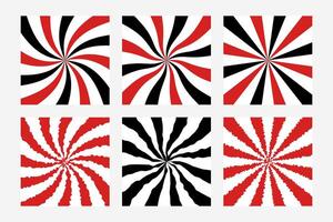 Red and Black Hypnosis Swirl Pattern Creating Optical Illusion vector