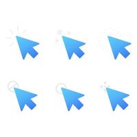 Mouse cursor set. Click icon. Mouse pointer set. illustration. vector