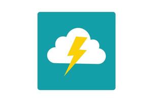 Minimalist Thunderstorm Icon, cloud thunder weather icon, thunderstorm icon, thunder cloud symbol, stormy weather logo vector