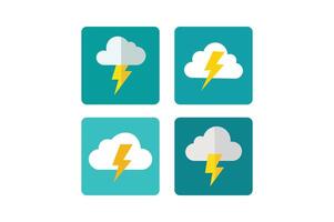 Cloud Thunderstorm Icon Sets, cloud thunder weather icon, thunderstorm icon, thunder cloud symbol, stormy weather logo design vector