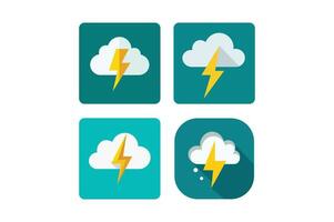 Cloud Thunderstorm Icon Sets, cloud thunder weather icon, thunderstorm icon, thunder cloud symbol, stormy weather logos vector