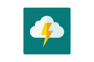 Cloud Thunderstorm Icon, cloud thunder weather icon, thunderstorm icon, thunder cloud symbol, stormy weather logo vector