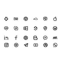 a set of icons that are black and white vector