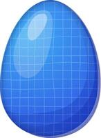 A futuristic Easter egg with a clean blue grid pattern, creating a modern and high-tech look. The glossy finish and geometric design make it perfect for contemporary holiday decor, digital illustrations, and unique Easter-themed artworks. vector