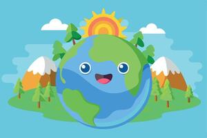 A globe with the world vector