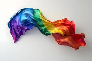 Rainbow LGBTQ Flag in Graceful Arch Design photo