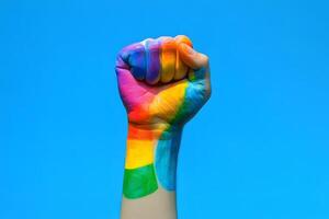Rainbow Fist A Symbol of Pride and Resistance photo