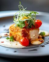 Exquisite Plant Based Culinary Experience Captured in Magazine Style Photography photo