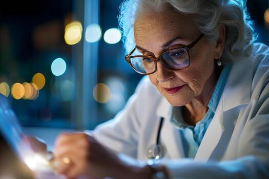 Wellness Expert Providing Biological Age Testing Consultation to a Client in a Professional Office photo