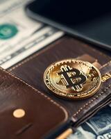 Luxury Portfolio Presentation of Cryptocurrency Wallets Investment Documents and Fine Art photo