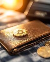 Luxury Portfolio Featuring Cryptocurrency Wallets and Financial Investments with Sophisticated photo