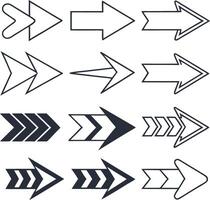 Arrow icons set direction symbols. vector