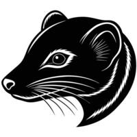 Mongoose Illustration in Black and White vector