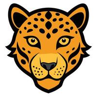 Stylized Leopard Face Illustration Graphic vector