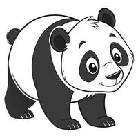 Cute Cartoon Panda Bear Illustration Isolated vector