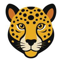 Isolated graphic of a leopard head vector