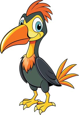 Cartoon Toucan Bird Character Illustration