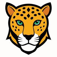 Graphic Illustration of a Leopard Head vector