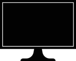 Desktop Computer Monitor, Screen Icon vector
