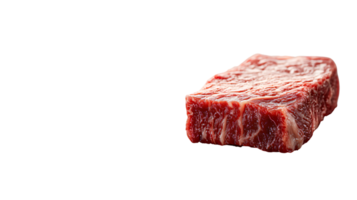Raw beef steak premium cut of red meat close up studio shot transparent background png