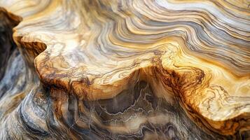 A close up of a rock with a wavy pattern photo