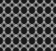 Beautiful white seamless abstract pattern on black background vector