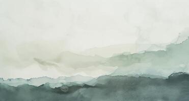 Minimalist watercolor background template with a soft, abstract feel. Designed for banners, presentations, and product showcases with an open layout green colored vector