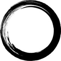 Circle drawn with ink. Grunge circle. The grunge frame contains stains, scratches, cracks, bumps and other elements that create a worn effect. vector