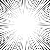Radial speed lines. Radial speed lines effectively convey a sense of movement and speed, which can make a design more dynamic. vector