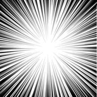 Radial speed lines. The effect of rapid movement or explosion. Manga speed frame. vector