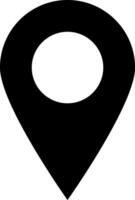 Map location sign. A symbol that represents a specific place or point on a map. vector