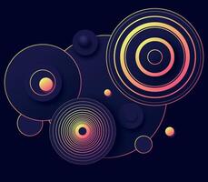 Abstract Cosmic Circles and Orbits in Deep Space vector