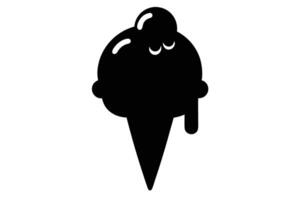 Simple black and white illustration of a delicious looking ice pop vector