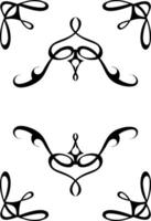 baroque decorative calligraphic frame vector