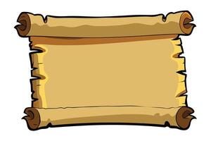 Cartoon illustration of an ancient scroll. vector