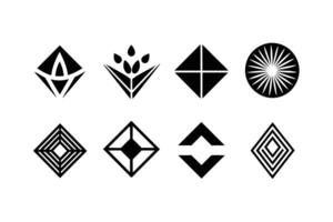 Set of Abstract Geometric Logos Created in Adobe Illustrator vector